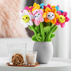 ZJoey plush daisy arrangement for stairs, tables, and entryways