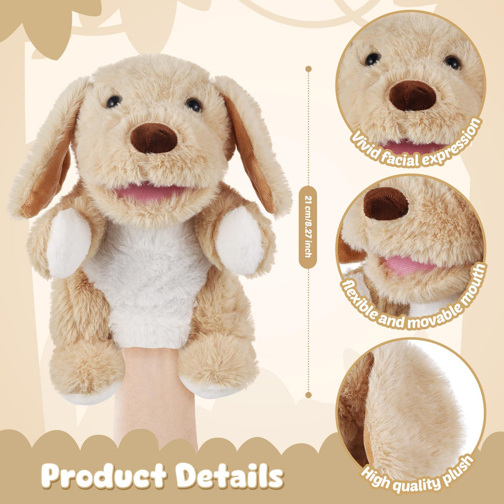 ZJoey sea turtle hand puppet with soft plush material for imaginative play.