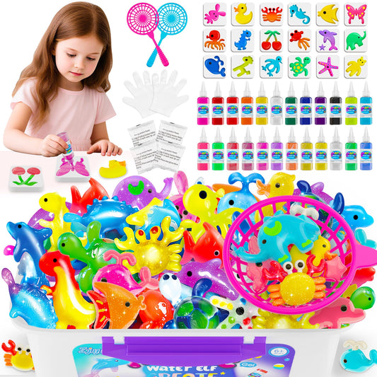 ZJYY Magic Water Elf Toy Kit with 24 colorful hydrogels for creative play