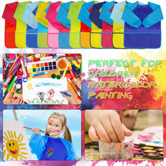 Zkptops 12-pack art smocks ideal for classrooms and home crafts
