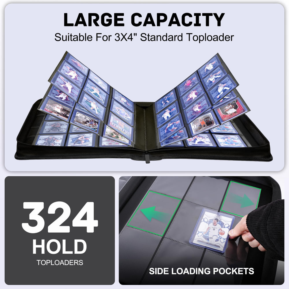 ZLCA binder with 20 included top loaders for immediate secure storage