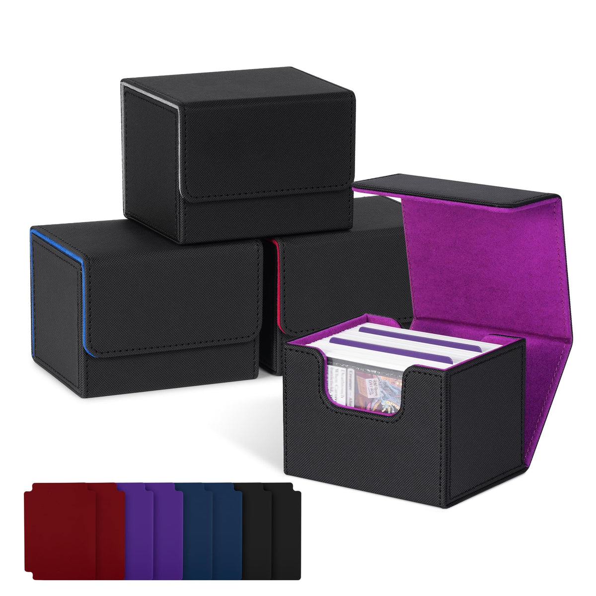 ZLCA leather magnetic deck box securing cards during transport.