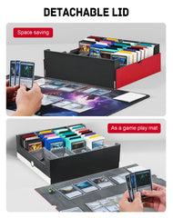 Detachable lid with magnets keeps contents secure during transport.