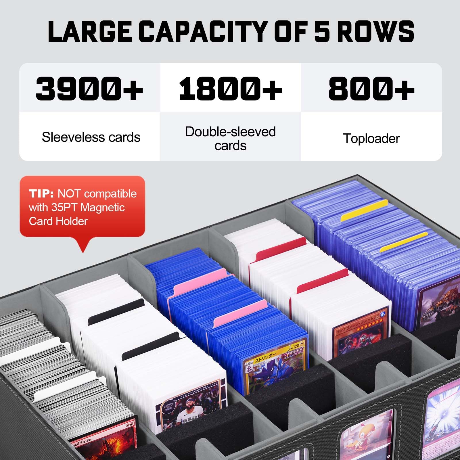 ZLCA display window card sorter helps you quickly locate favorites during game nights.
