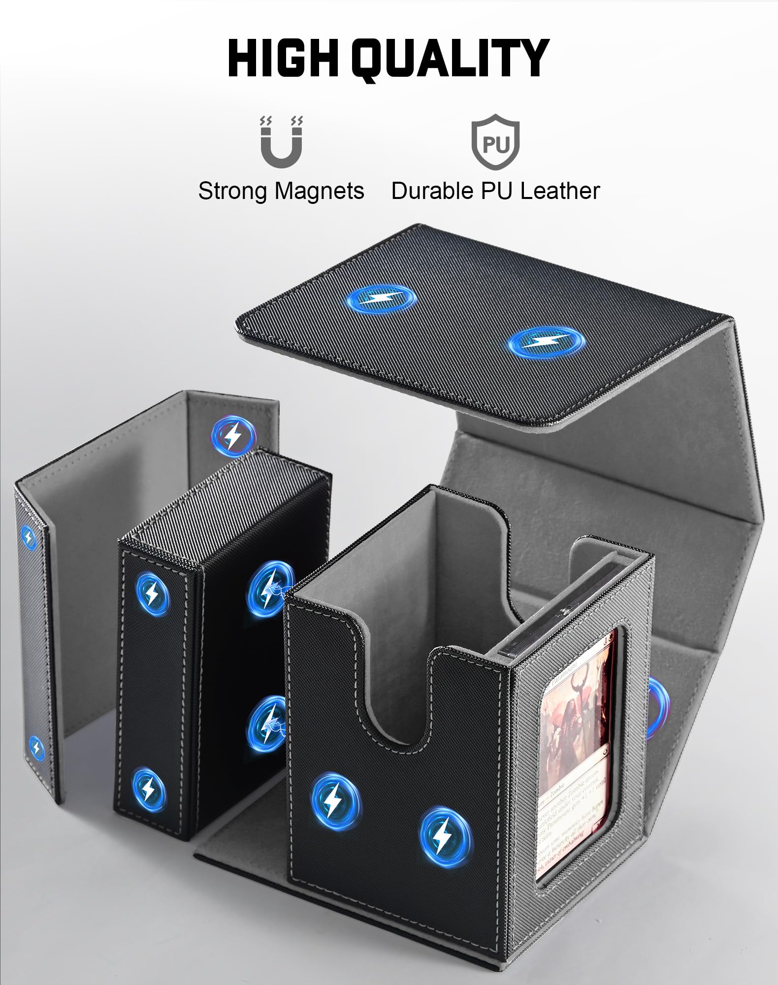 ZLCA soft fiber lining protects cards from scratches during play