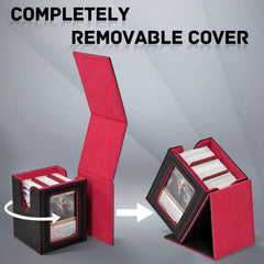 Holds 100+ double-sleeved cards for organized, portable play.