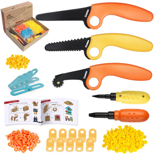ZLemma 401-piece kit with serrated cutter for safe, precise cardboard cutting.