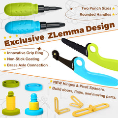 ZLemma bolt-and-nut system enabling sturdy, reusable cardboard connections