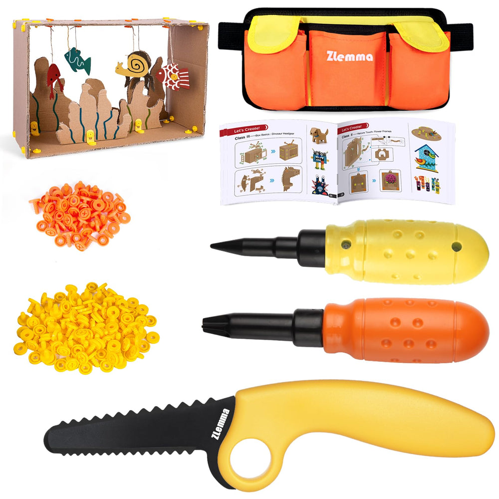 ZLemma cardboard construction kit waist bag keeps tools organized for quick outdoor projects.