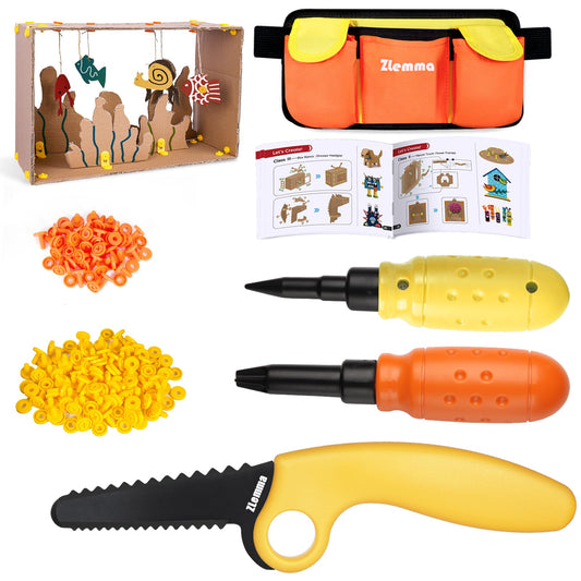 ZLemma cardboard construction kit waist bag keeps tools organized for quick outdoor projects.
