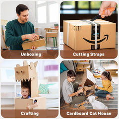 ZLemma ergonomic handle on the cardboard cutter for comfortable grip