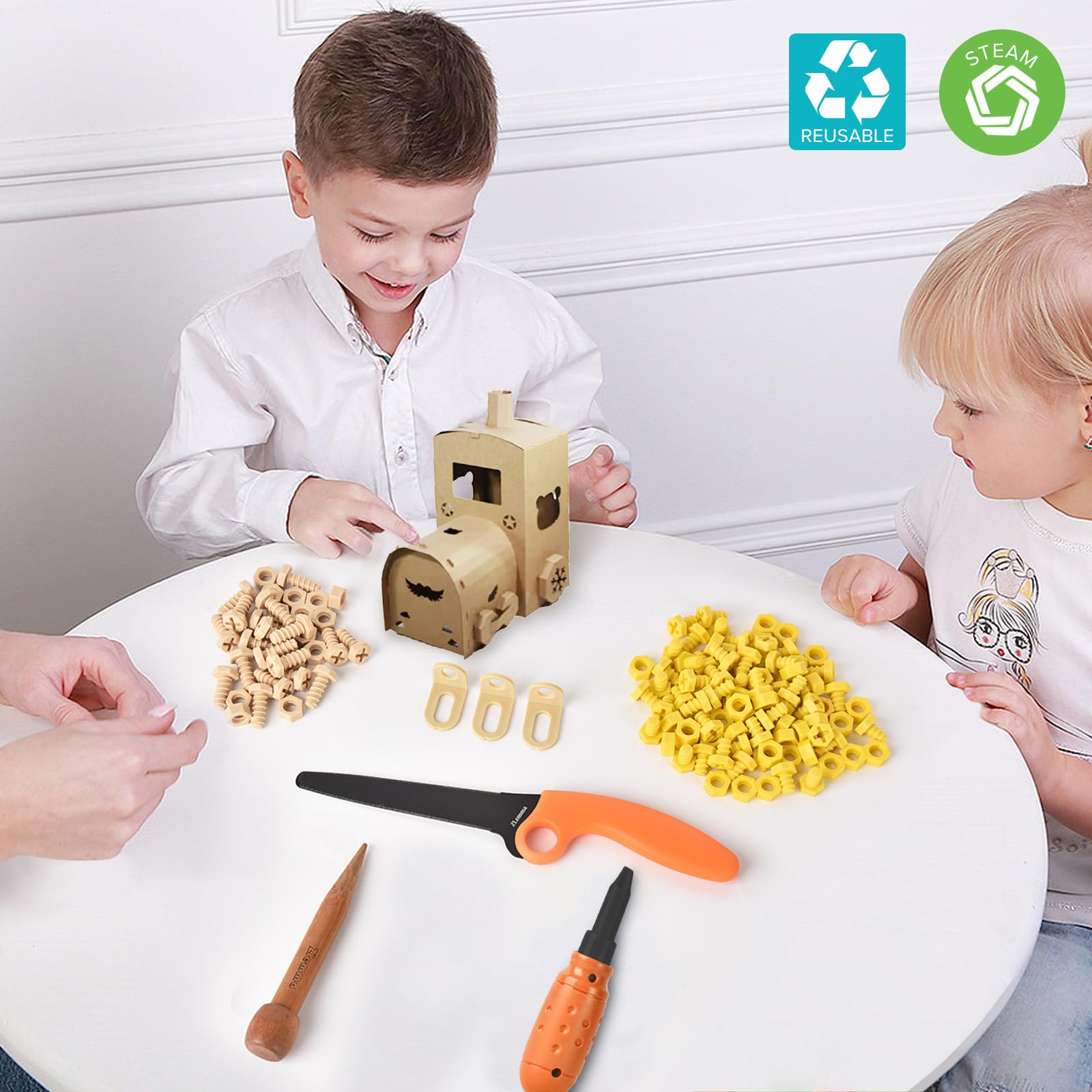 ZLemma toolkit invites family bonding through collaborative cardboard construction projects.