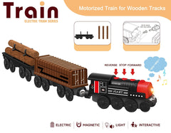 Z MAYABBO battery-powered carriages enhance imaginative play on wood tracks