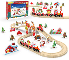 Z Mayabbo wooden train set curved track for imaginative play and motor skill growth.