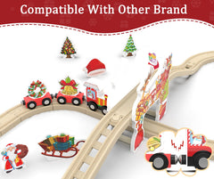 Z Mayabbo wooden train set trains and cars enable cooperative play and role-play fun.