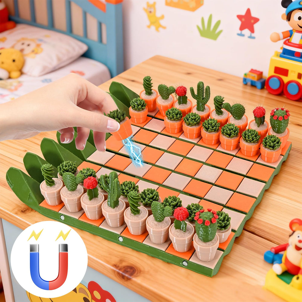 ZMJY cactus chess set desk decor blends art and strategy.