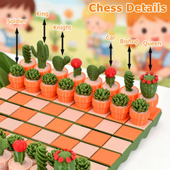 ZMJY portable travel chess game system stores all pieces.