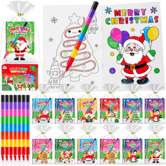 ZMLM 24 coloring books Christmas pack for kids, ideal party favors and classroom gifts.