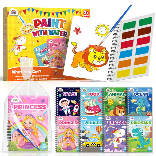 ZMLM 24-pack water coloring books in packaging, ideal for bulk party favors.
