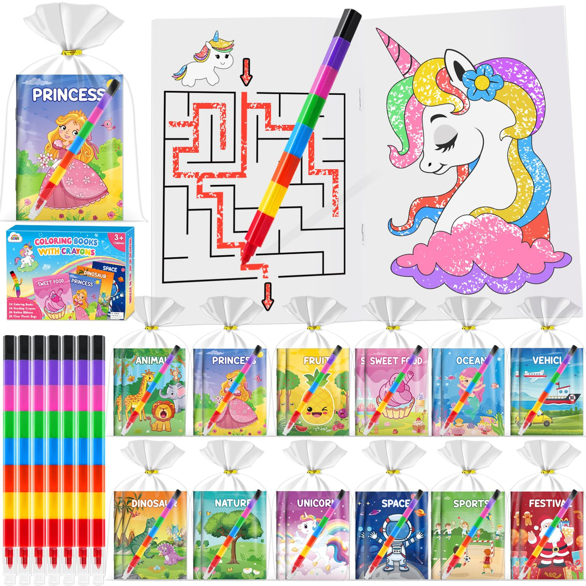 ZMLM coloring books for kids party favors, ages 4-8.