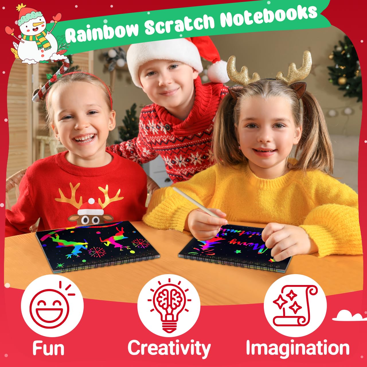 ZMLM Rainbow scratch paper sheets – color reveal on each sheet for bright artwork