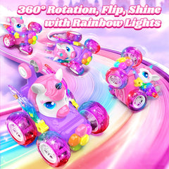 Zmpolir Unicorn RC Car eyes lights create dazzling effects for captivating play.
