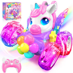 Zmpolir Unicorn RC Car front view highlights playful, girl-friendly design for imaginative play.