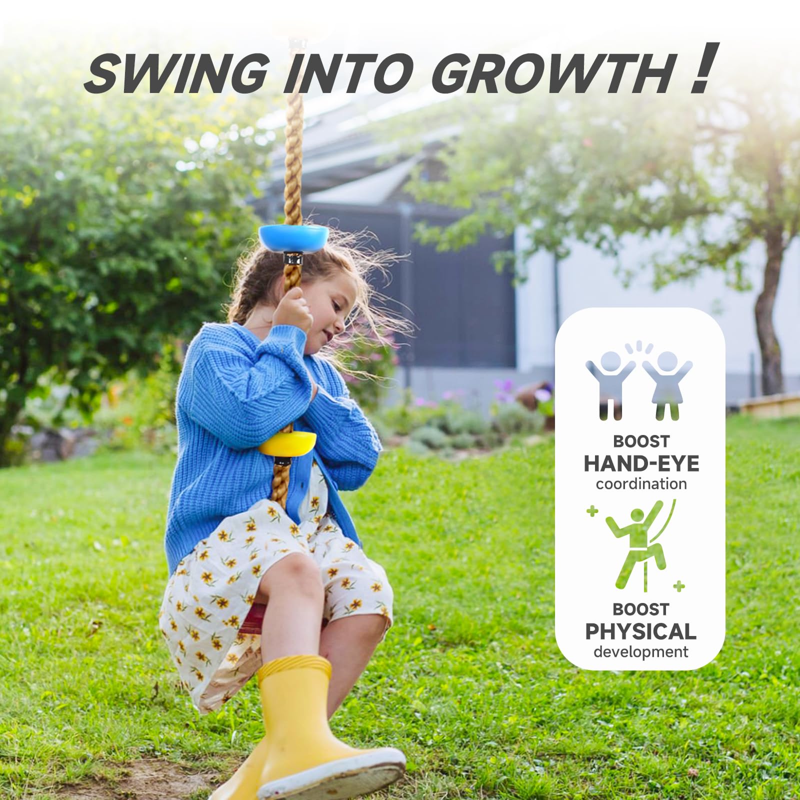 ZNCMRR climbing ropes attachment demonstrates versatile setup on existing playsets.