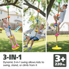 ZNCMRR heavy-duty rope demonstrates long-lasting strength for adventurous tree swings.