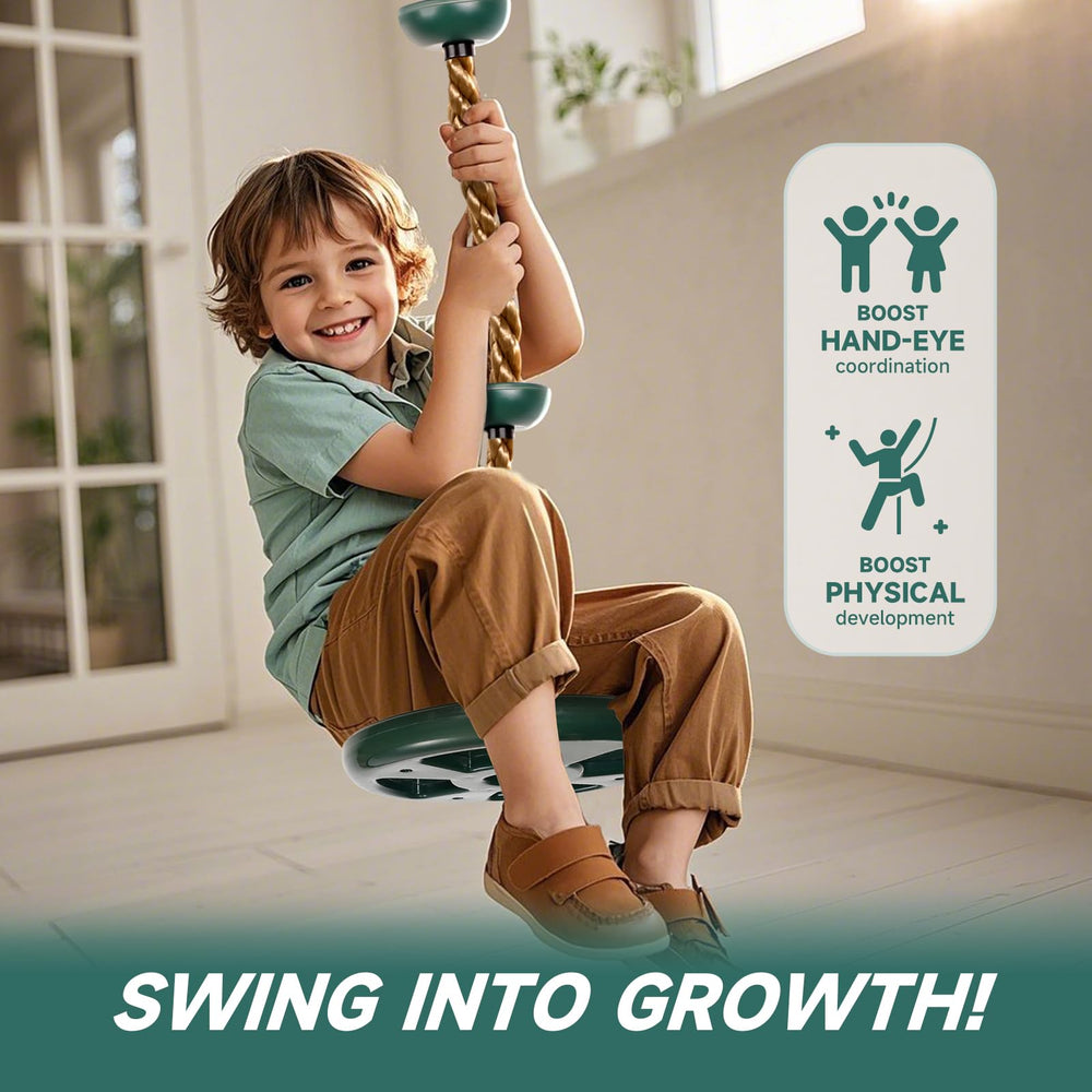 ZNCMRR kids outdoor swing demonstrates safe, active fun in fresh air.