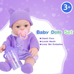 ZNTWEI 12-inch doll socks and removable outfits support easy outfit changes.