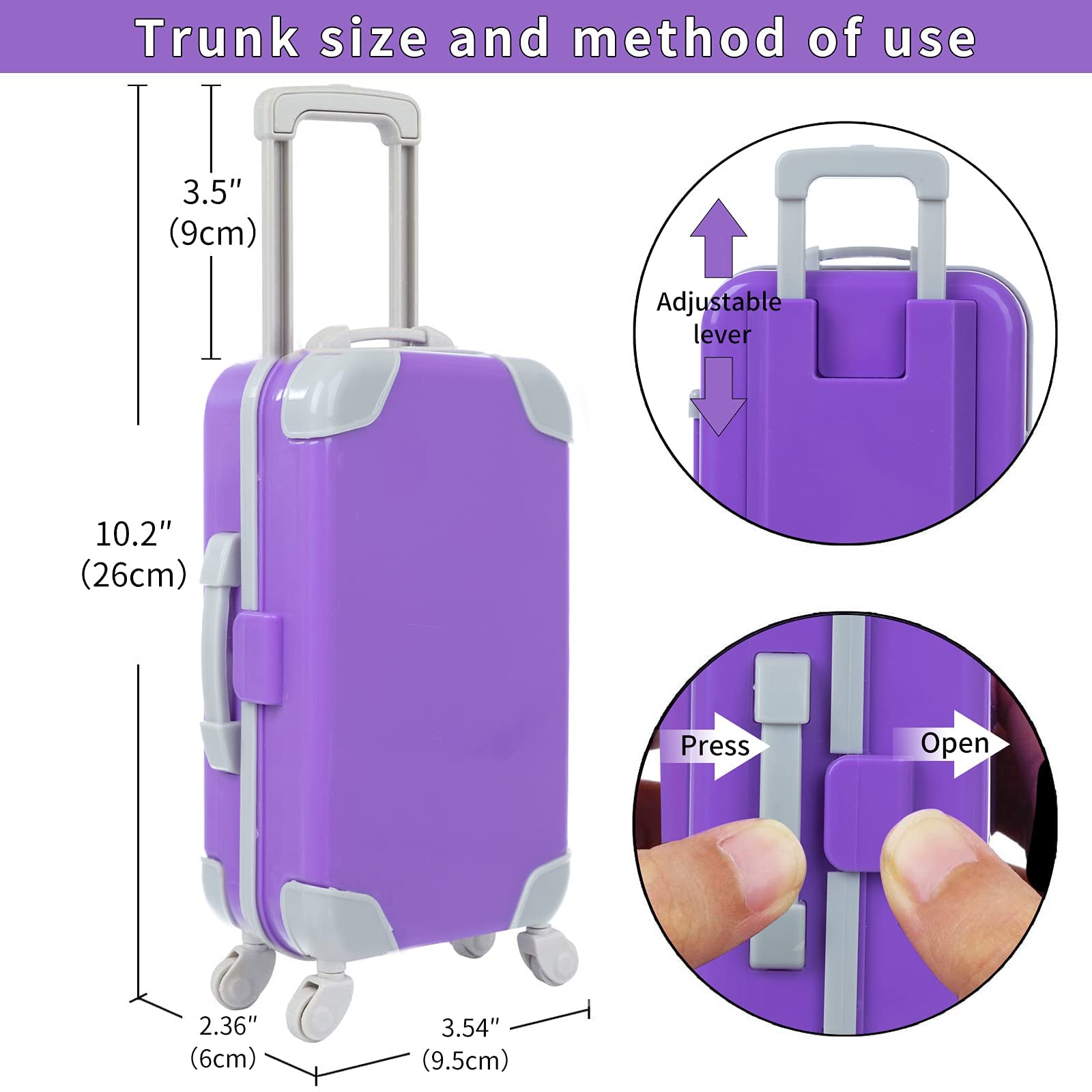ZNTWEI doll camera for capturing imaginative travel moments during play.
