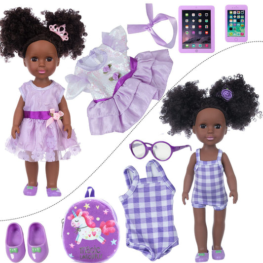 ZNTWEI doll clothes set A with removable outfits for quick styling.