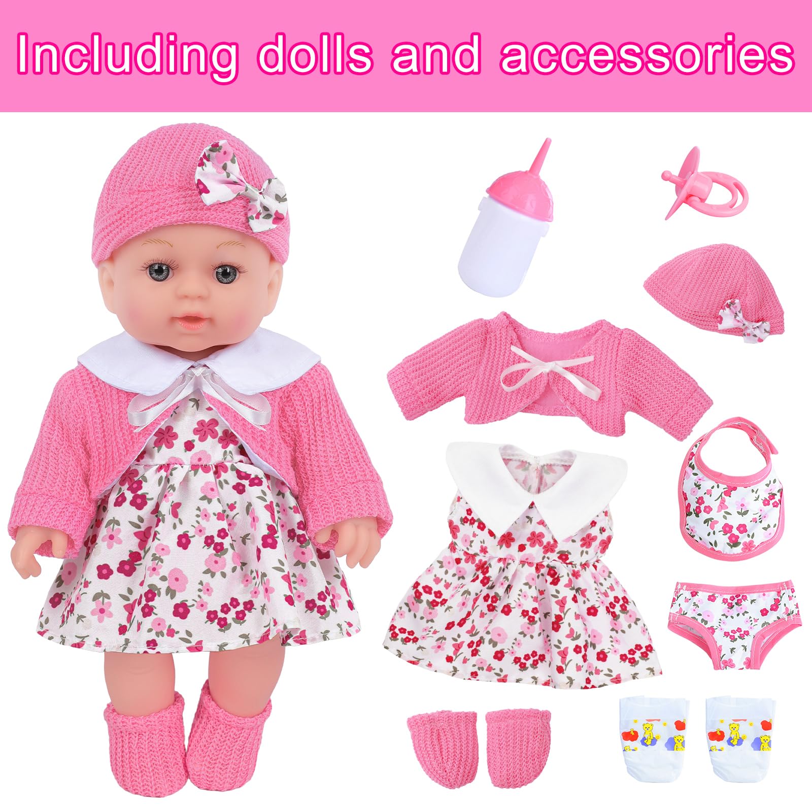 ZNTWEI doll clothes set for mix-and-match outfits and easy dressing