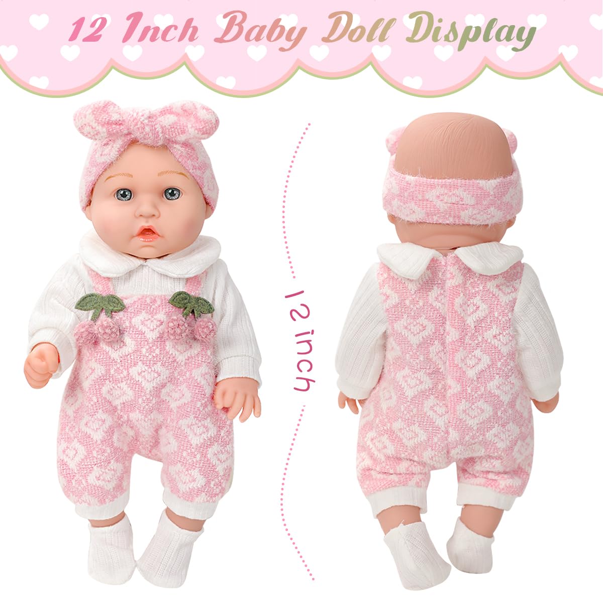 ZNTWEI doll pacifier included for soothing pretend scenarios.