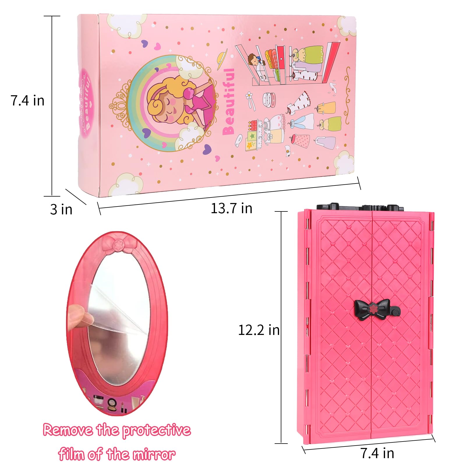 ZNTWEI doll shoes and hangers for easy outfit changes