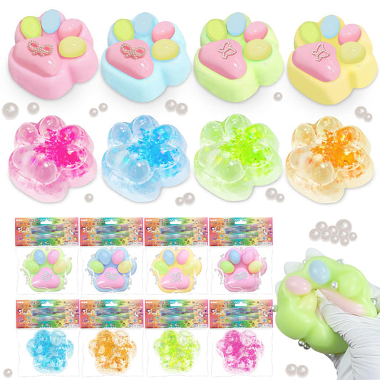 Zoacrn Taba Squishies Paw close-up of soft, squeezable cat paw shapes for stress relief.