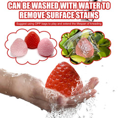 Zoacrn three-color strawberry squishies highlight color variety and collectability.
