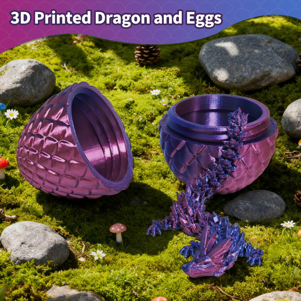 Zobetro 3D dragon inside egg—poseable figure for dynamic display.