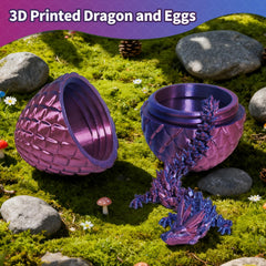 Zobetro 3D dragon inside egg—poseable figure for dynamic display.