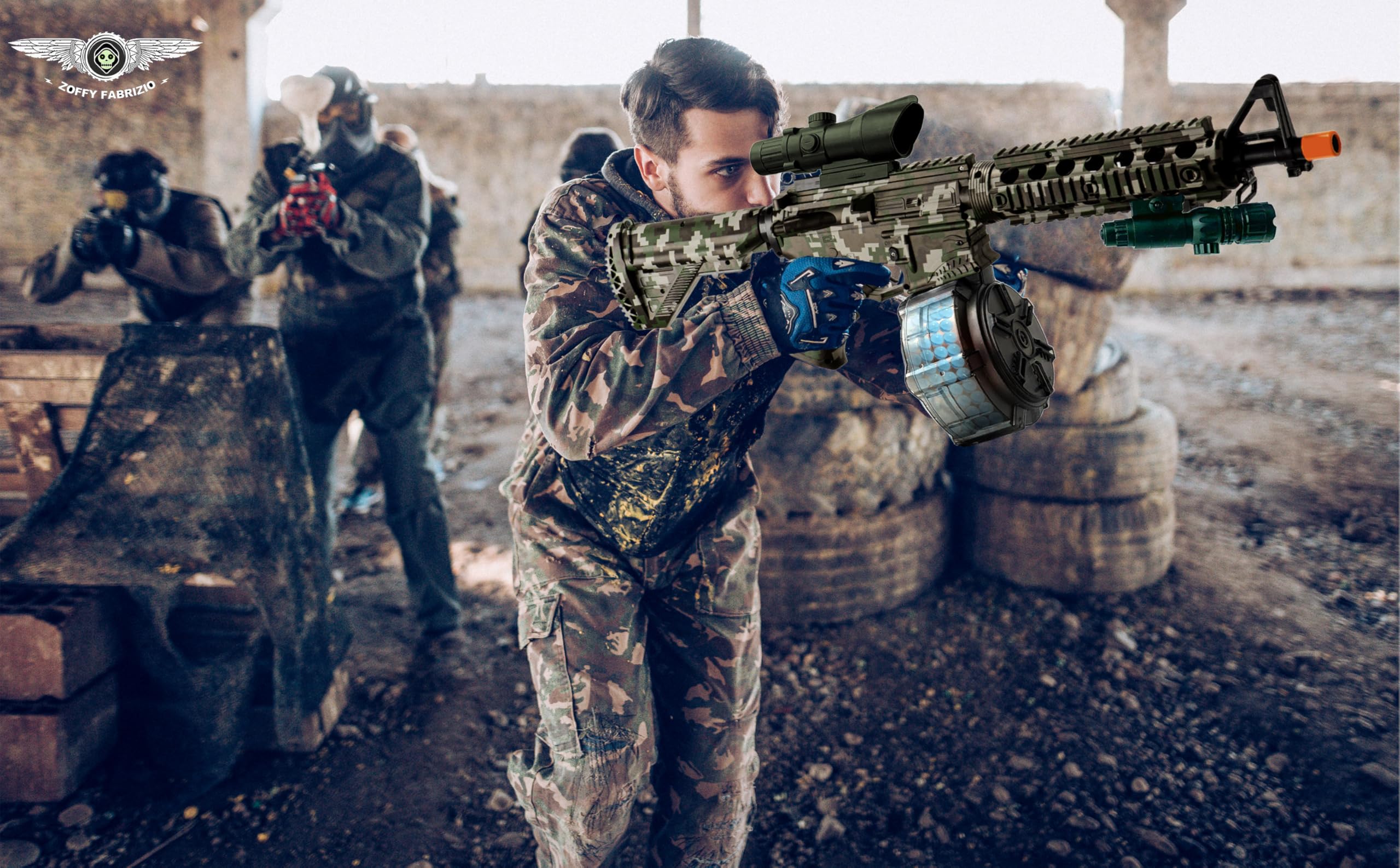 ZoffyFabrizio Goggles provide protective fit during fast-paced battles.