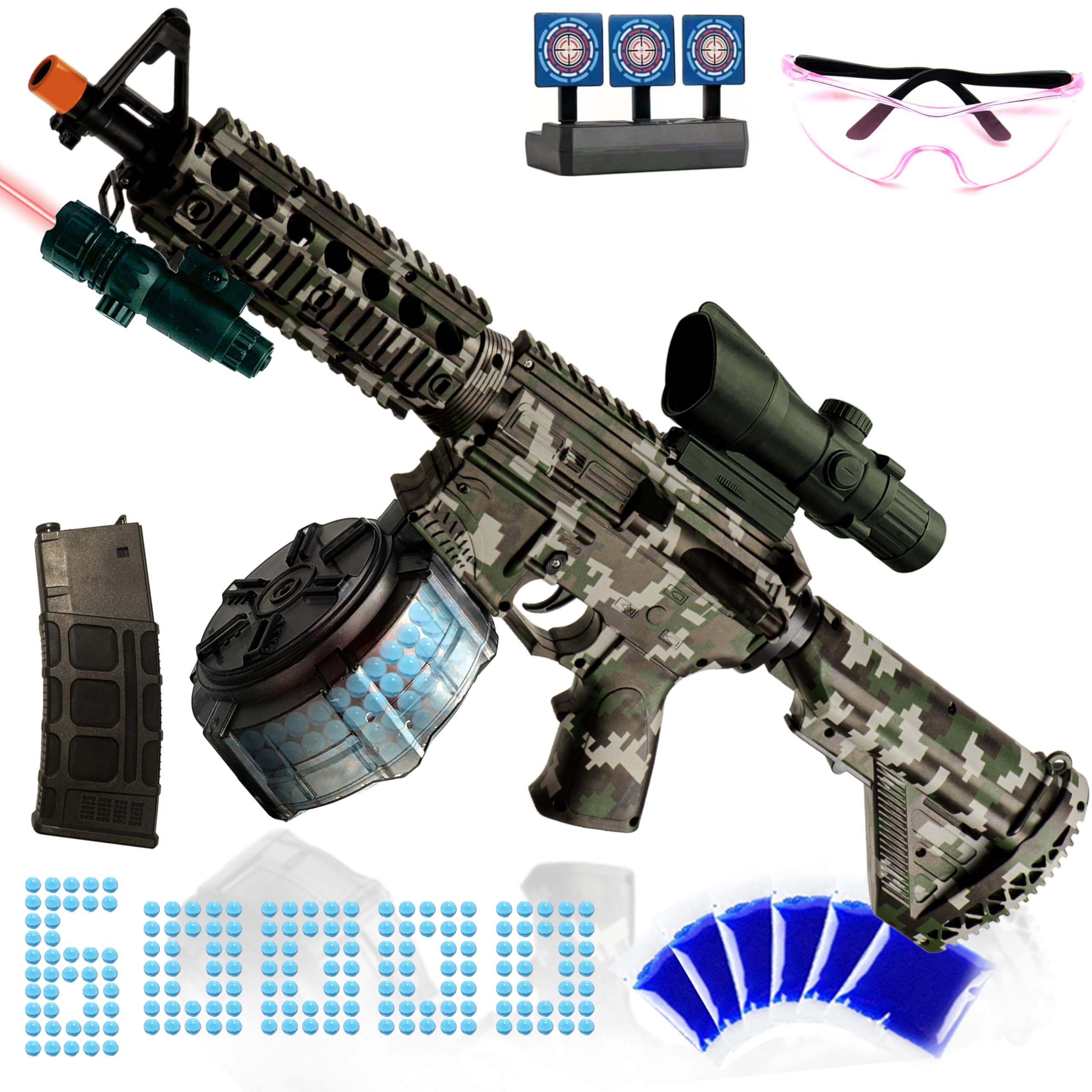 ZoffyFabrizio M416 gel splat blaster with drum for fast outdoor battles