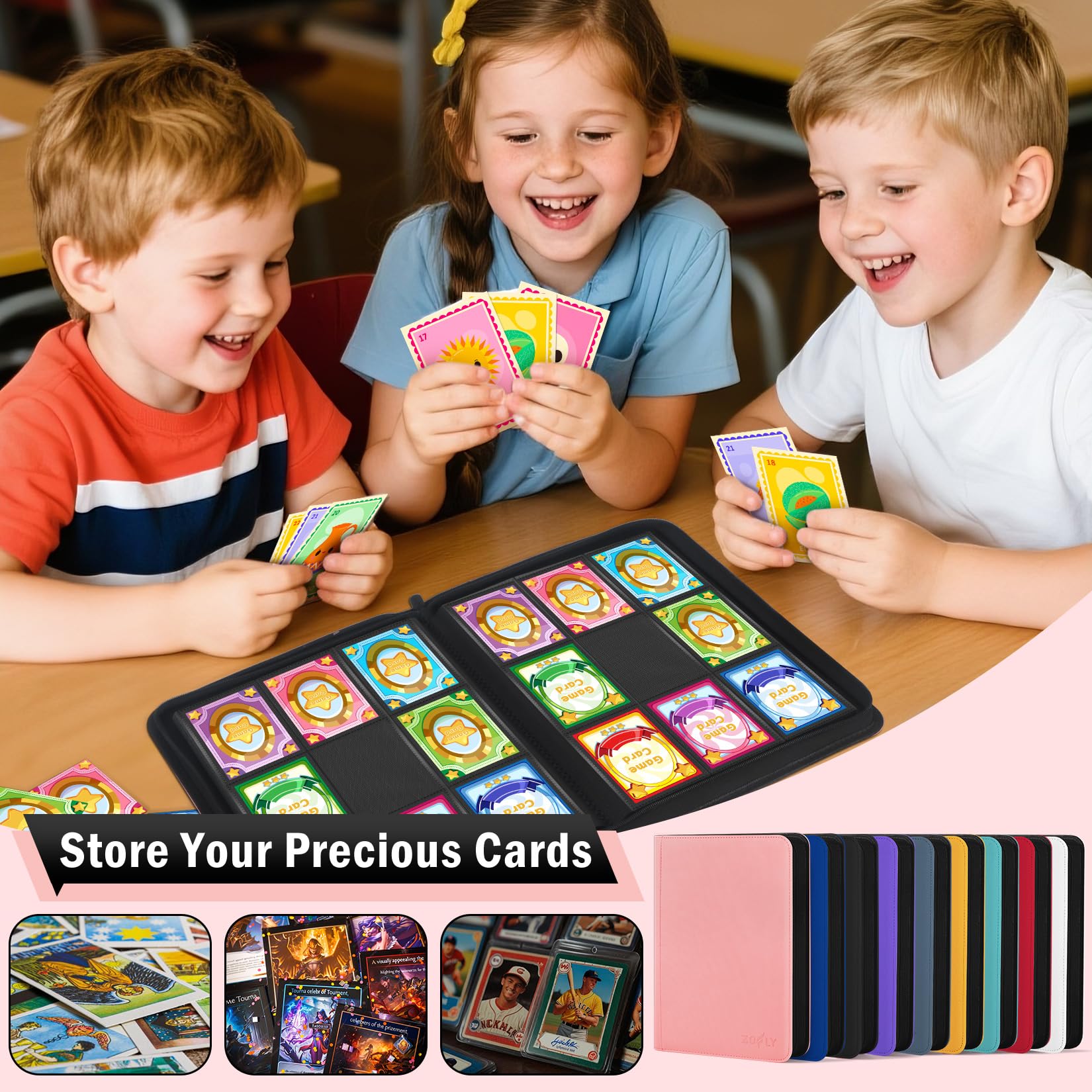 Zofly pink card binder makes a stylish gift for collectors