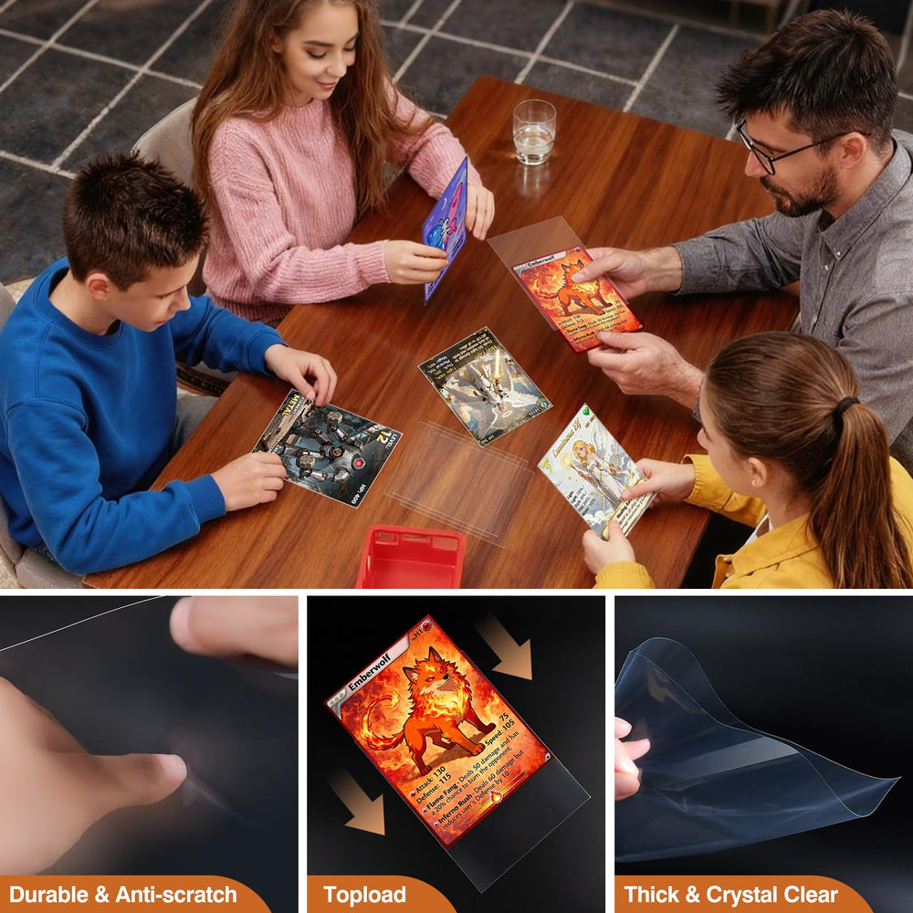 Zofly Jumbo Card Sleeves L top-loading design allows easy in and out access