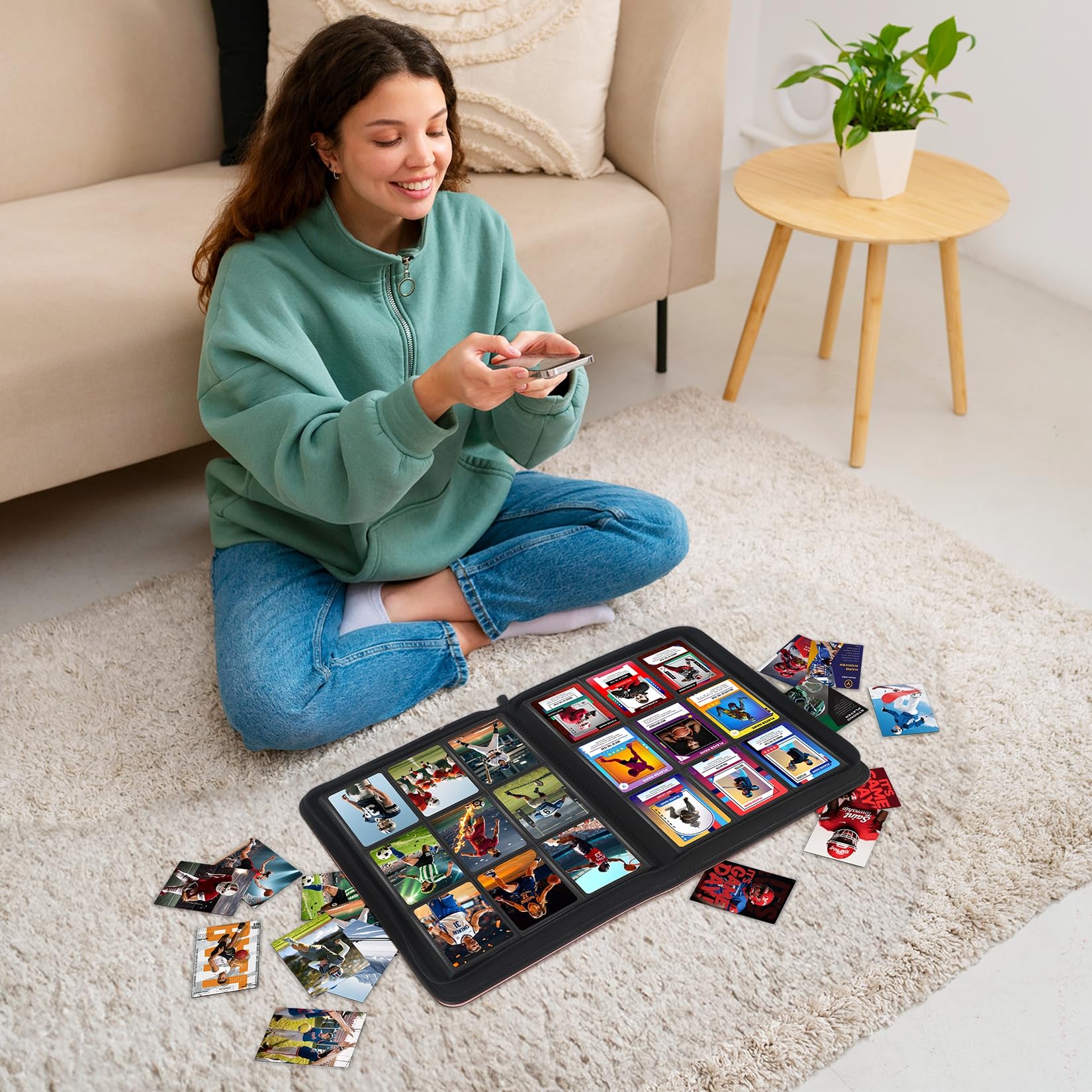 Zofly binder compatible with Yu-Gi-Oh!, MTG, and sports cards