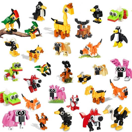 Zofunny colorful giraffe block in hand for imaginative play.
