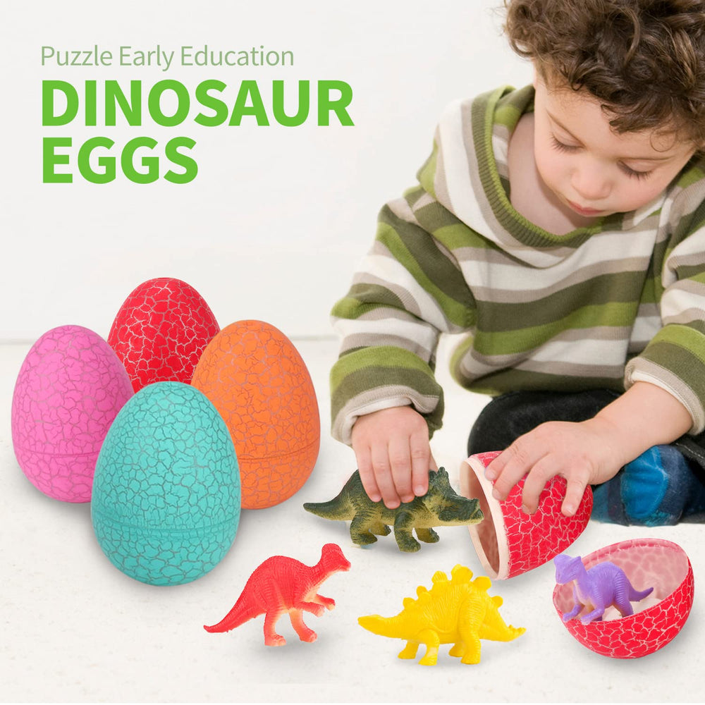 ZOHANINDL dinosaur figures reveal inside each egg for imaginative play.