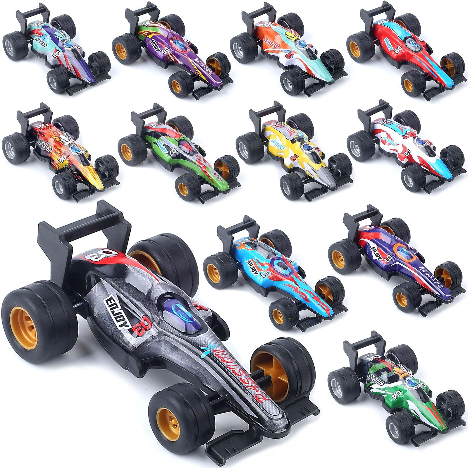 ZOHANINDL pull back cars 12-pack 1:43 ready for fast bursts and imaginative play