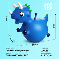 ZOOJOY Dinosaur Hopper indoor-outdoor-use versatility for family playtime.