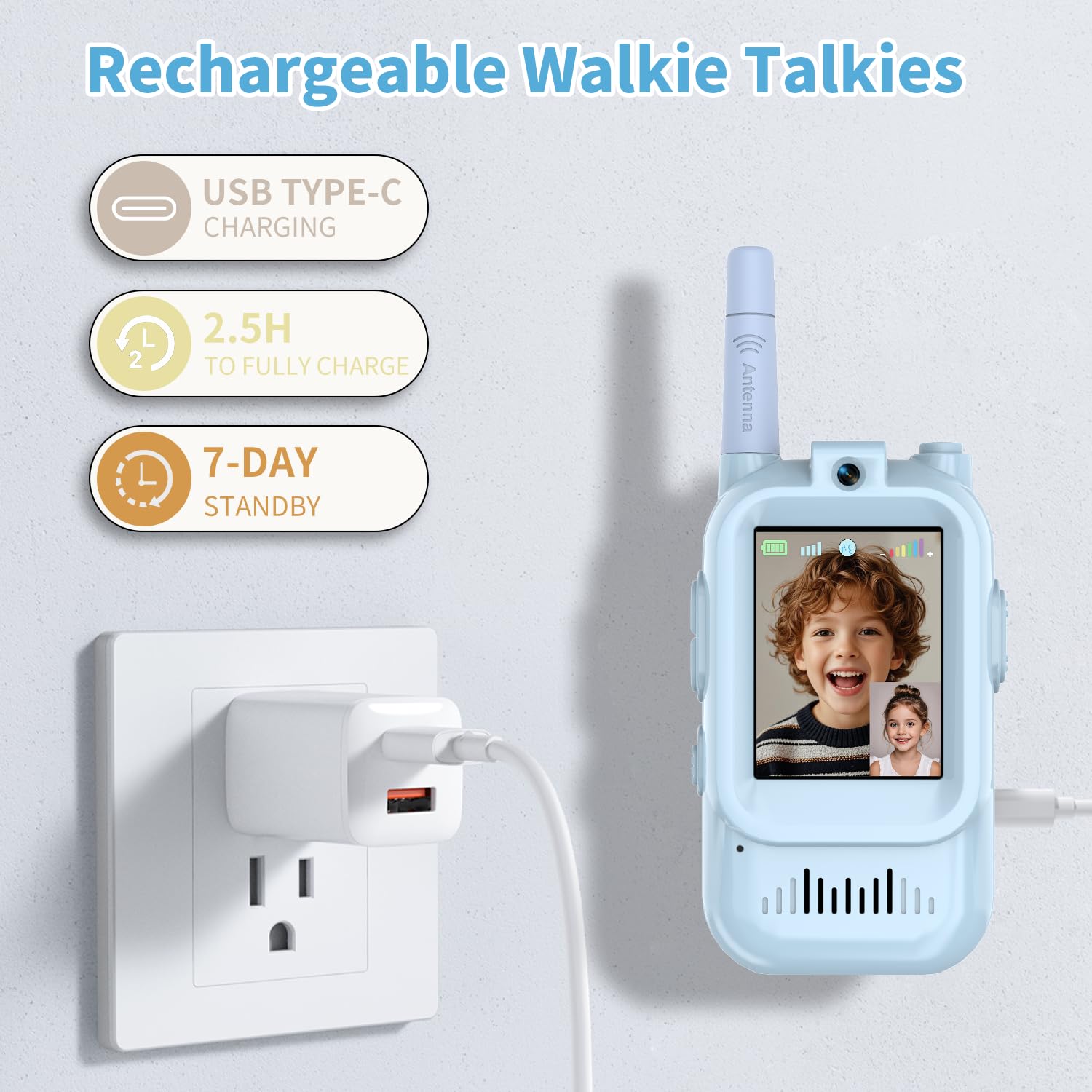ZOKBOM rechargeable Type-C battery keeps kids connected longer.